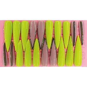 Bad A** Lime Babe Extra Long Stiletto Gloss Finish Press On Nails Long